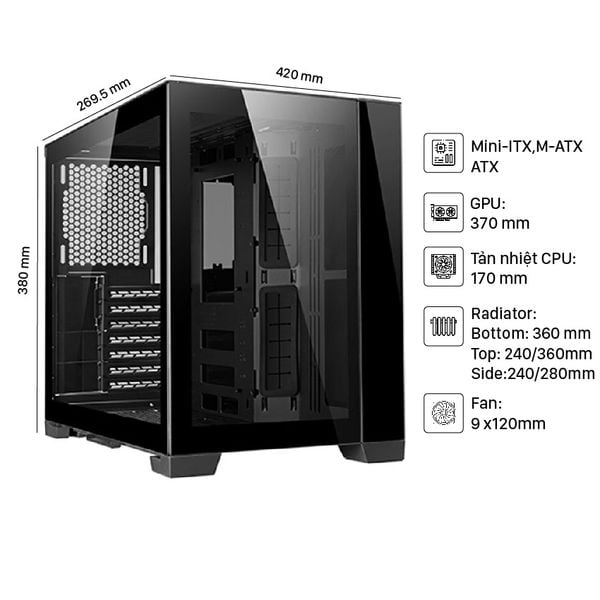  Case Lian Li PC - O11 Dynamic Mini Black 