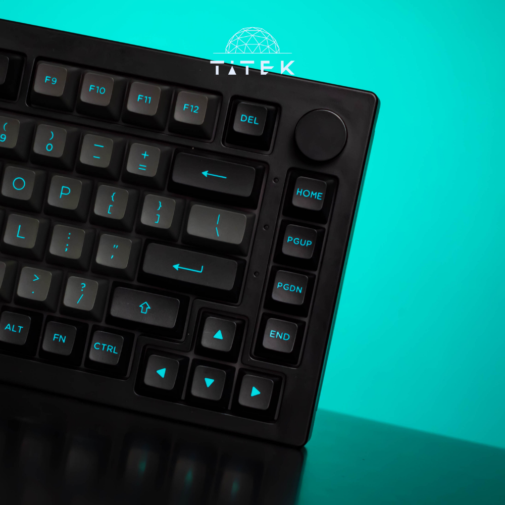 Bàn phím cơ AKKO 5075B Plus Black & Cyan (Multi-modes / RGB / Hotswap / Gasket mount)