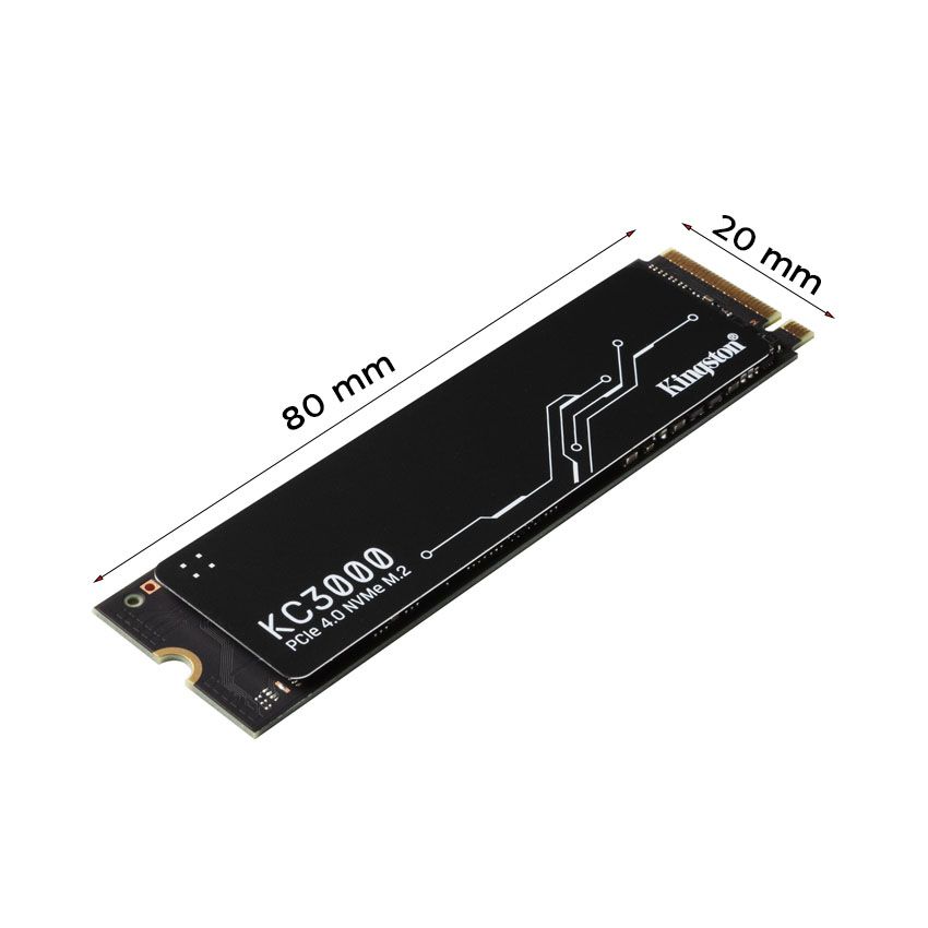 Ổ CỨNG SSD KINGSTON KC3000 512GB NVME M.2 2280 PCIE GEN 4 X 4 (ĐỌC 7000MB/S, GHI 3900MB/S)-(SKC3000S/512G)