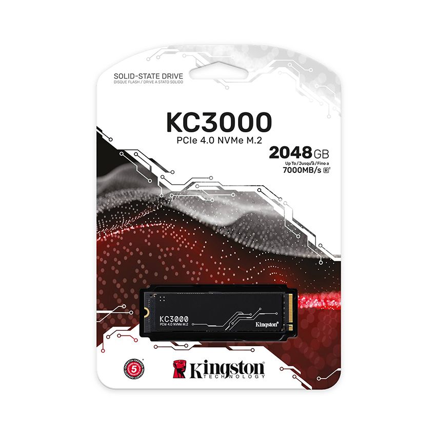  Ổ CỨNG SSD KINGSTON KC3000 2048GB NVME M.2 2280 PCIE GEN 4 X 4 (ĐỌC 7000MB/S, GHI 7000MB/S)-(SKC3000D/2048G) 
