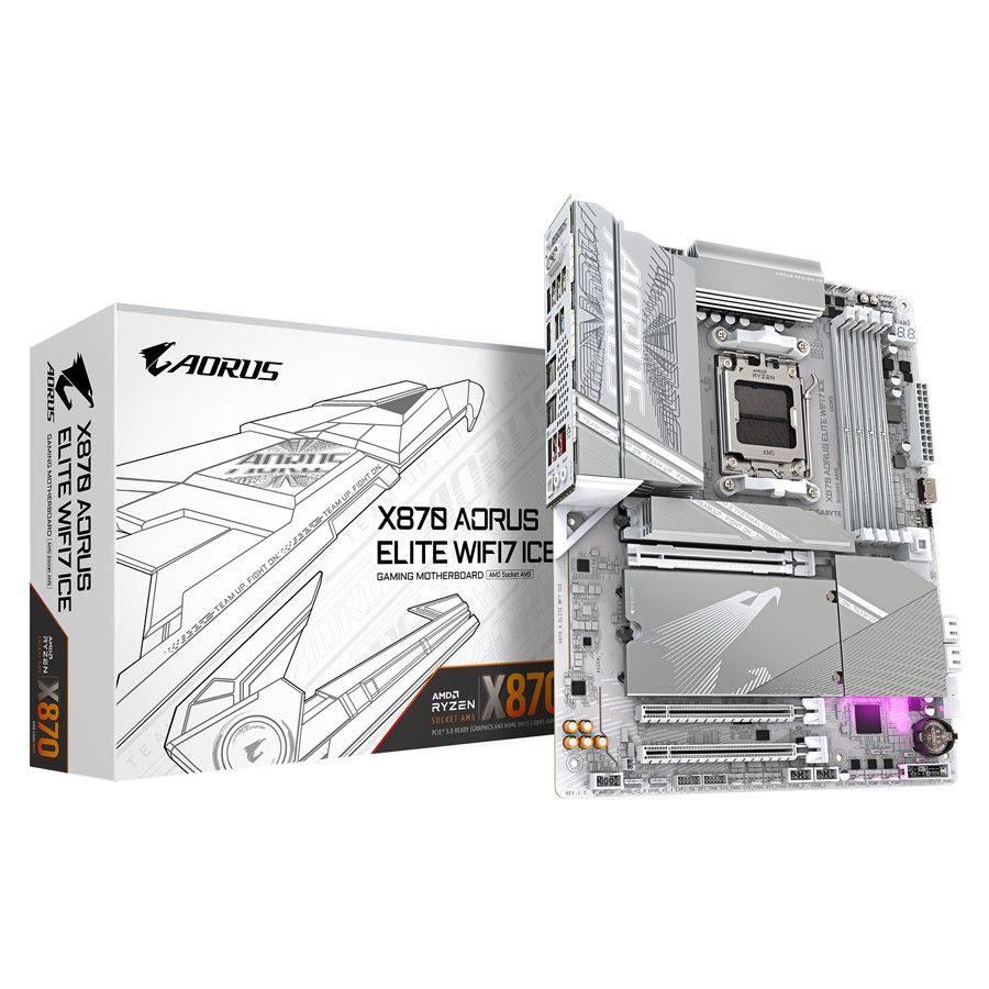 Bo Mạch Chủ Mainboard GIGABYTE X870 AORUS ELITE WIFI7 ICE