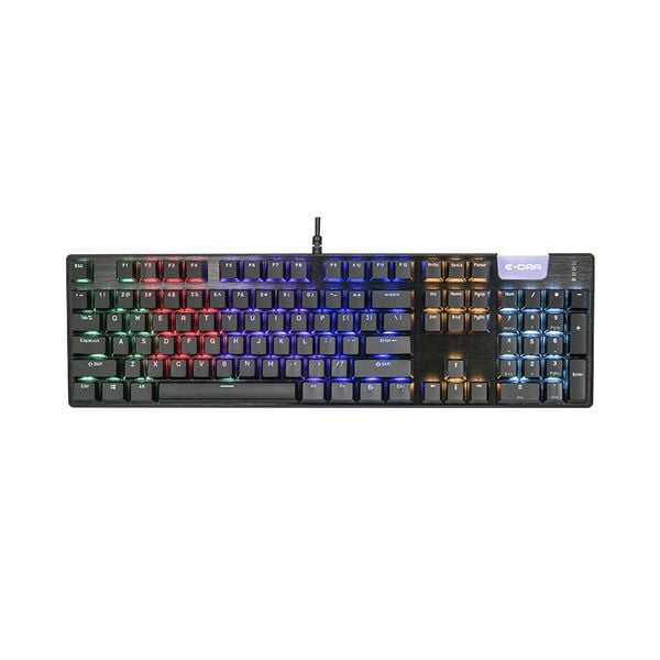  BÀN PHÍM EDRA EK312 ĐEN (USB/LED RAINBOW) 