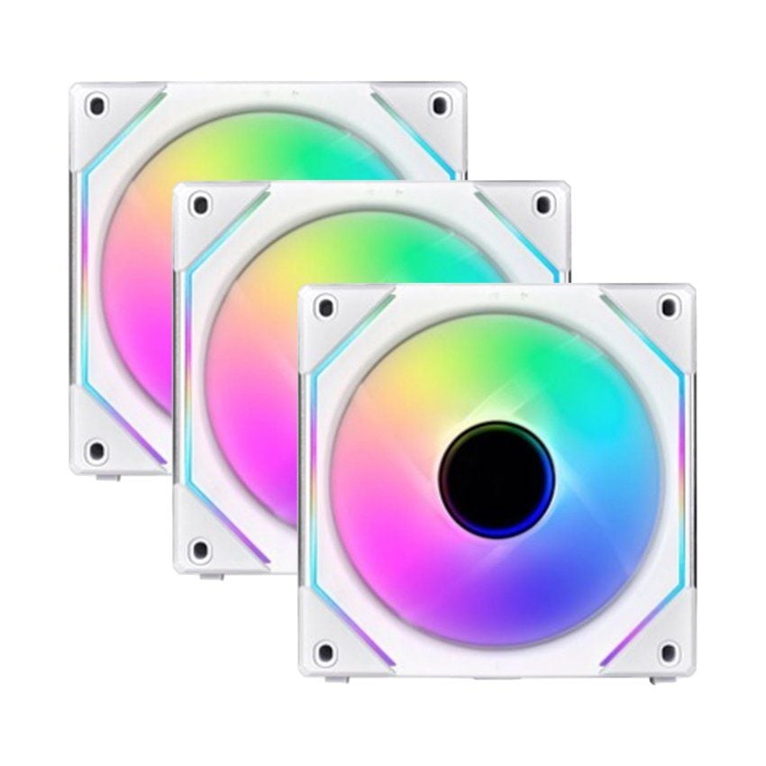  Fan Lian Li UNI Fan SL Infinity 120 Triple White (LED ARGB - Fan ghép nối không dây) 