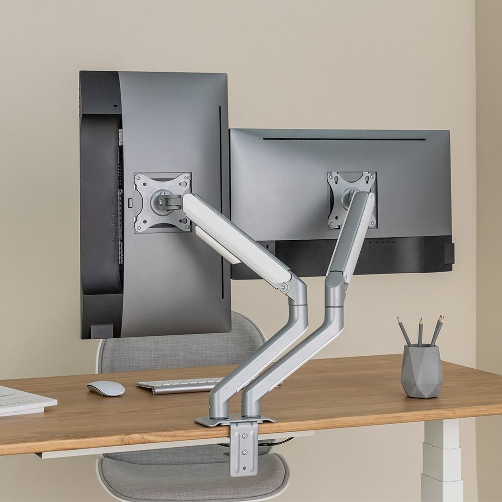 GIÁ TREO MÀN HÌNH HUMAN MOTION T6 PRO DUAL | Black - White