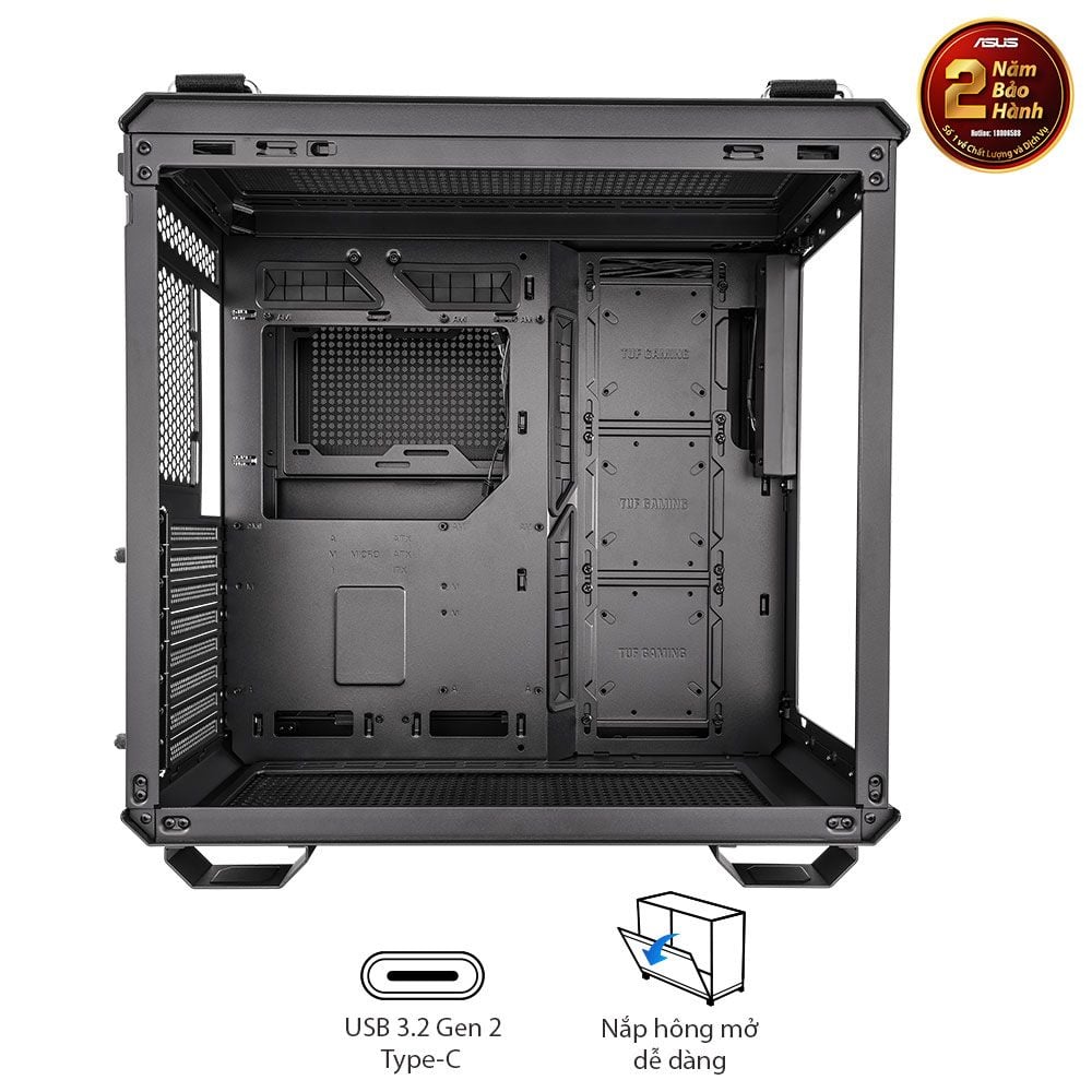 VỎ CASE ASUS TUF GAMING GT502 ( MID TOWER / MÀU ĐEN)