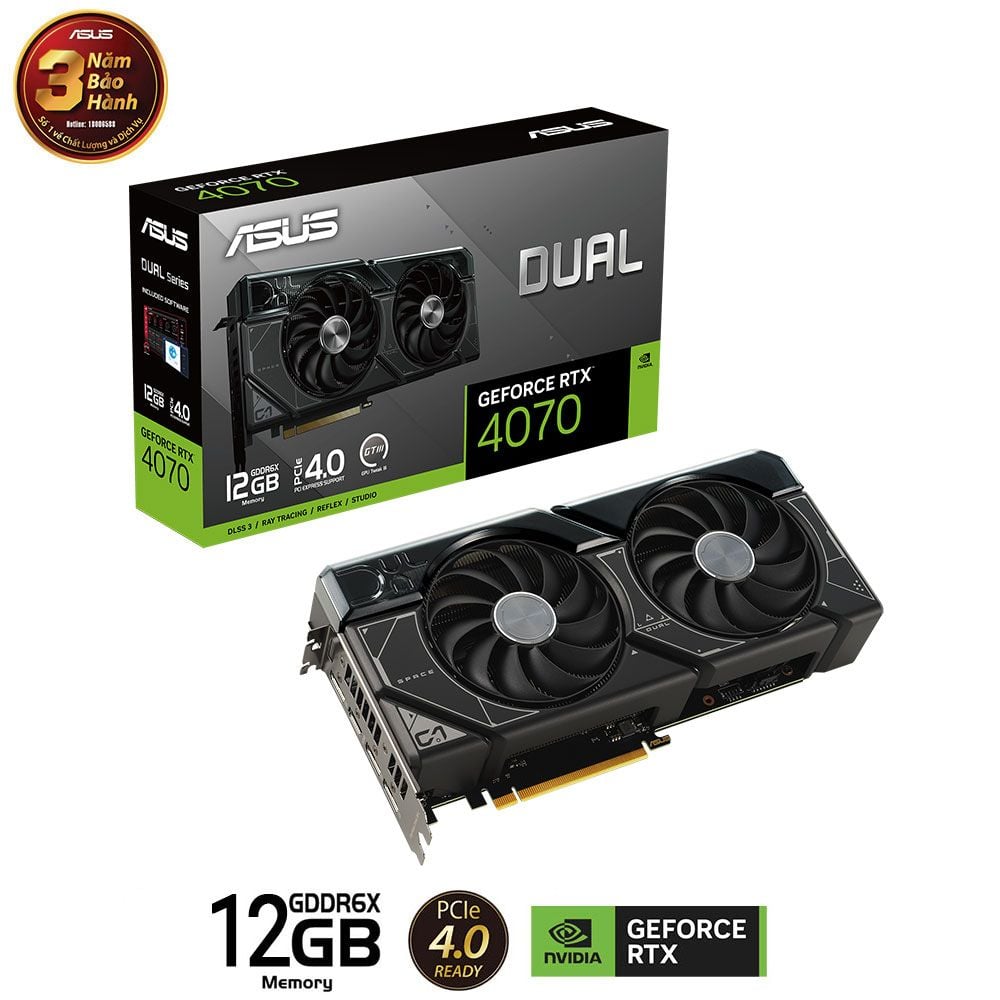  CARD MÀN HÌNH ASUS DUAL RTX 4070-12G 
