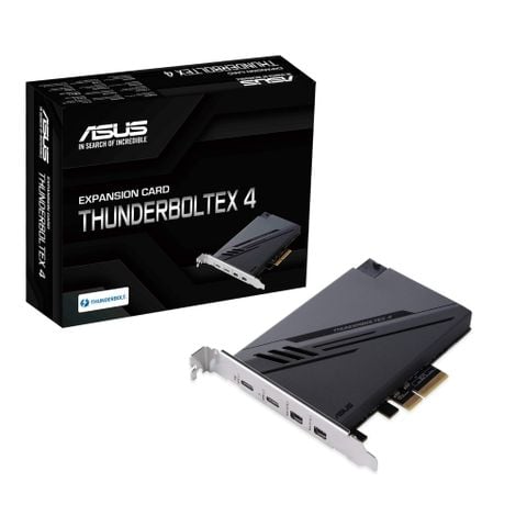  ASUS ThunderboltEX 4 with Intel® Thunderbolt™ 4 JHL 8540 Controller, 2 USB Type-C Ports, up to 40Gb/s bi-Directional Bandwidth, DisplayPort 1.4 Support, up to 100W Quick Charge 