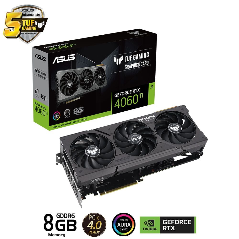  CARD MÀN HÌNH ASUS TUF-RTX 4060 TI-O8G-GAMING 