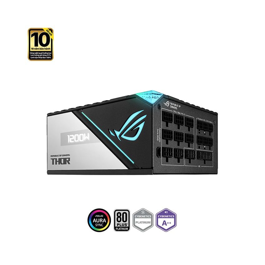 Nguồn Asus ROG THOR 1200P2 Gaming ( 80 Plus Platinum/Màu Đen Bạc/Full Modular)