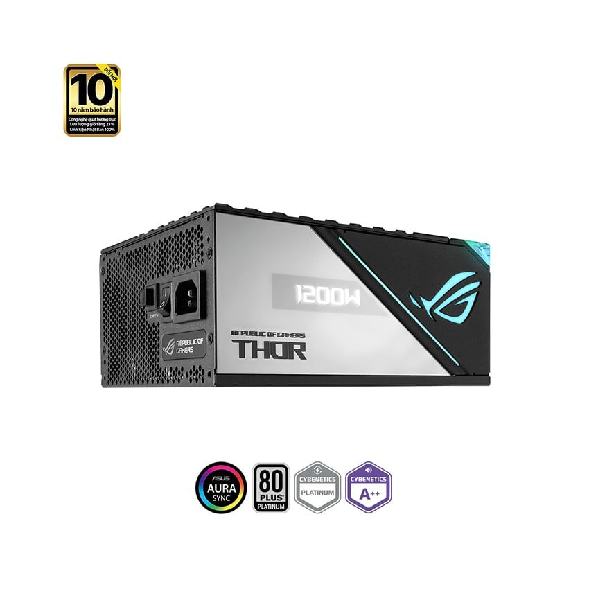 Nguồn Asus ROG THOR 1200P2 Gaming ( 80 Plus Platinum/Màu Đen Bạc/Full Modular)