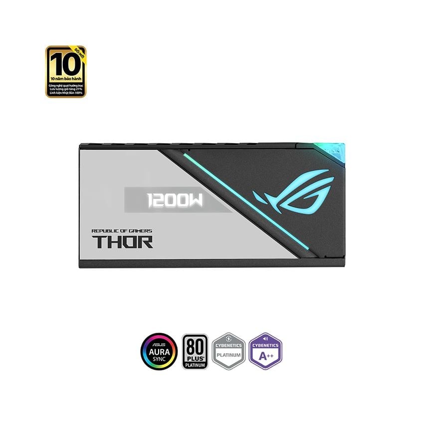 Nguồn Asus ROG THOR 1200P2 Gaming ( 80 Plus Platinum/Màu Đen Bạc/Full Modular)
