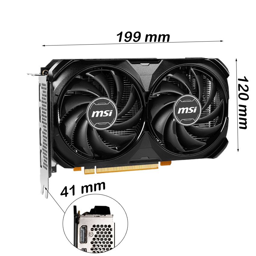 CARD MÀN HÌNH MSI RTX 4060 VENTUS 2X BLACK 8G OC