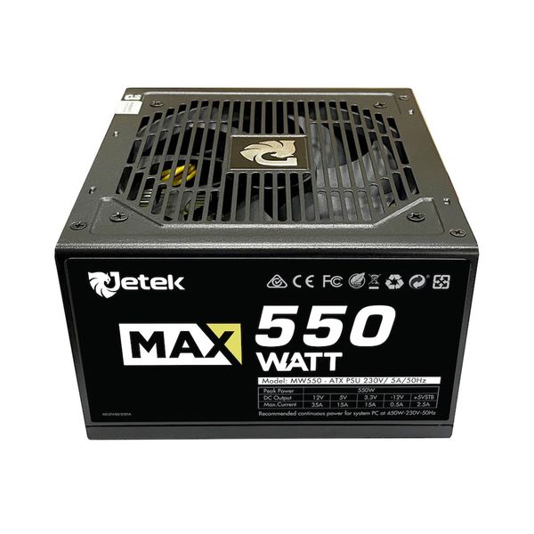  Nguồn Jetek MW550/550W (Màu Đen) 