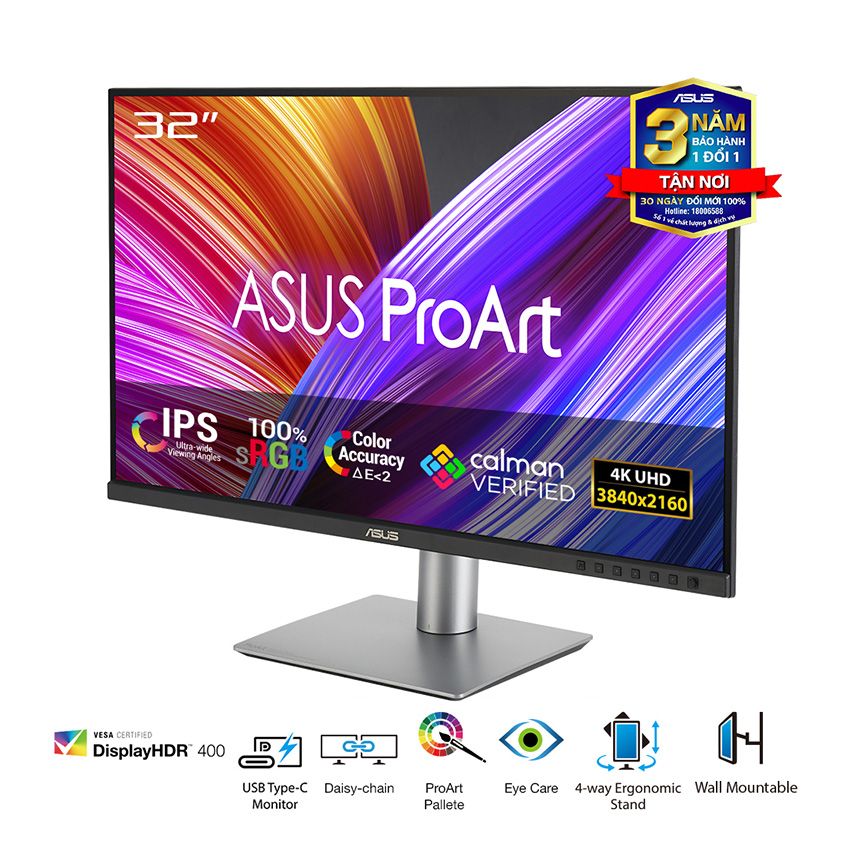 MÀN HÌNH ASUS PROART PA329CRV (32 INCH/UHD/IPS/60HZ/5MS/USB-C)