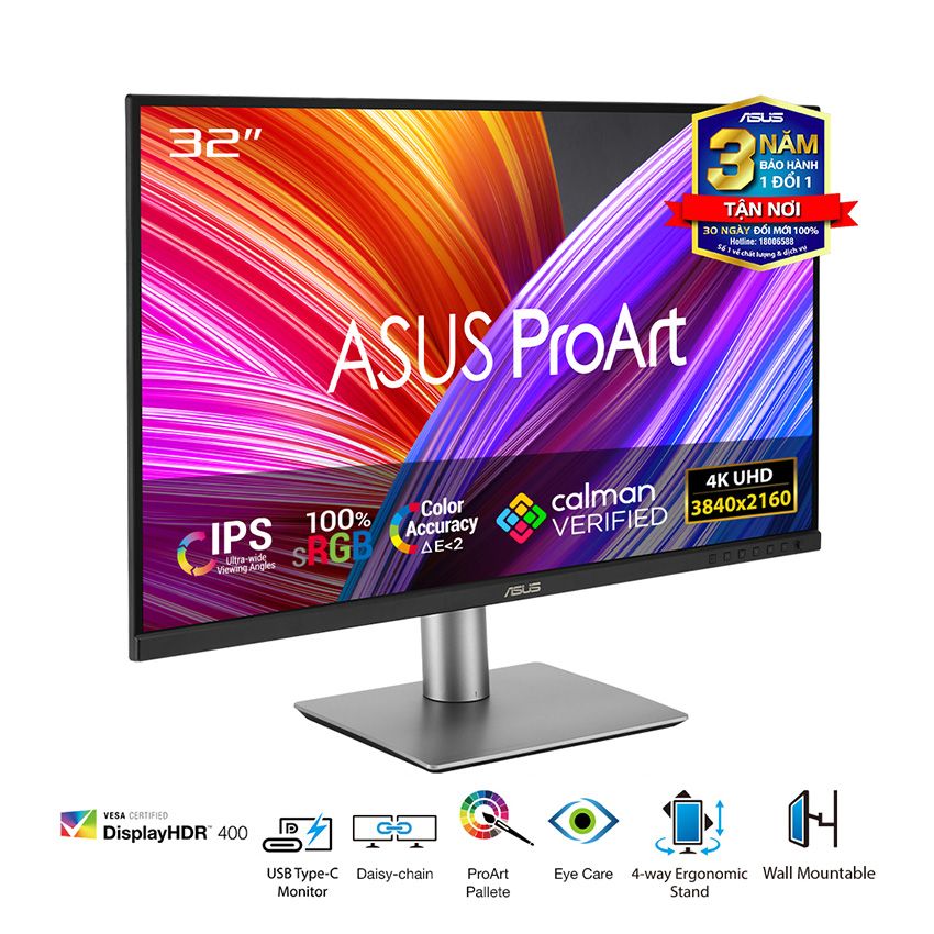 MÀN HÌNH ASUS PROART PA329CRV (32 INCH/UHD/IPS/60HZ/5MS/USB-C)