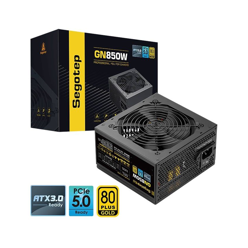 NGUỒN SEGOTEP GN850W - 850W - 80 PLUS GOLD - ATX3.0+PCIE 5.0 - NON MODULAR