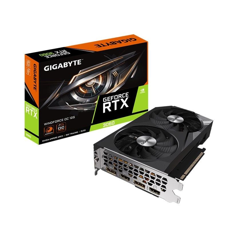 CARD MÀN HÌNH GIGABYTE RTX 3060 WINDFORCE OC 12G