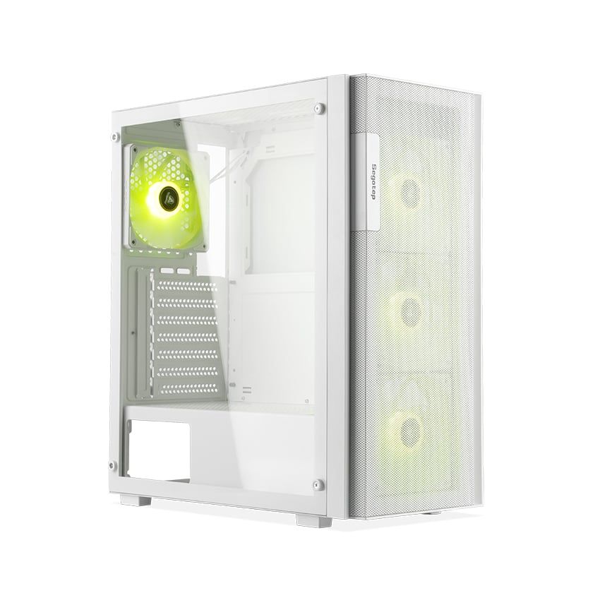 Vỏ Case SEGOTEP AXE 5 WHITE (ATX/Mid Tower/Màu Trắng/4 Fan ARGB)