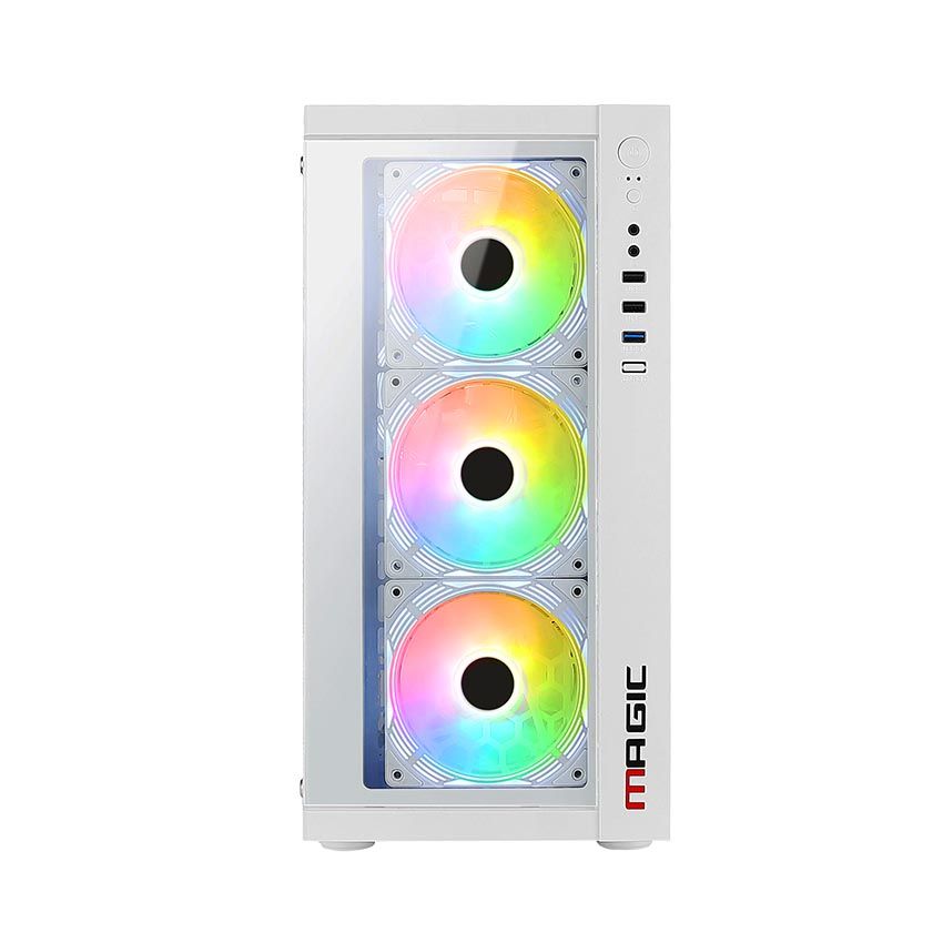 Vỏ Case MAGIC GM-01 | BLACK - WHITE (MATX/Mid Tower/4fan)