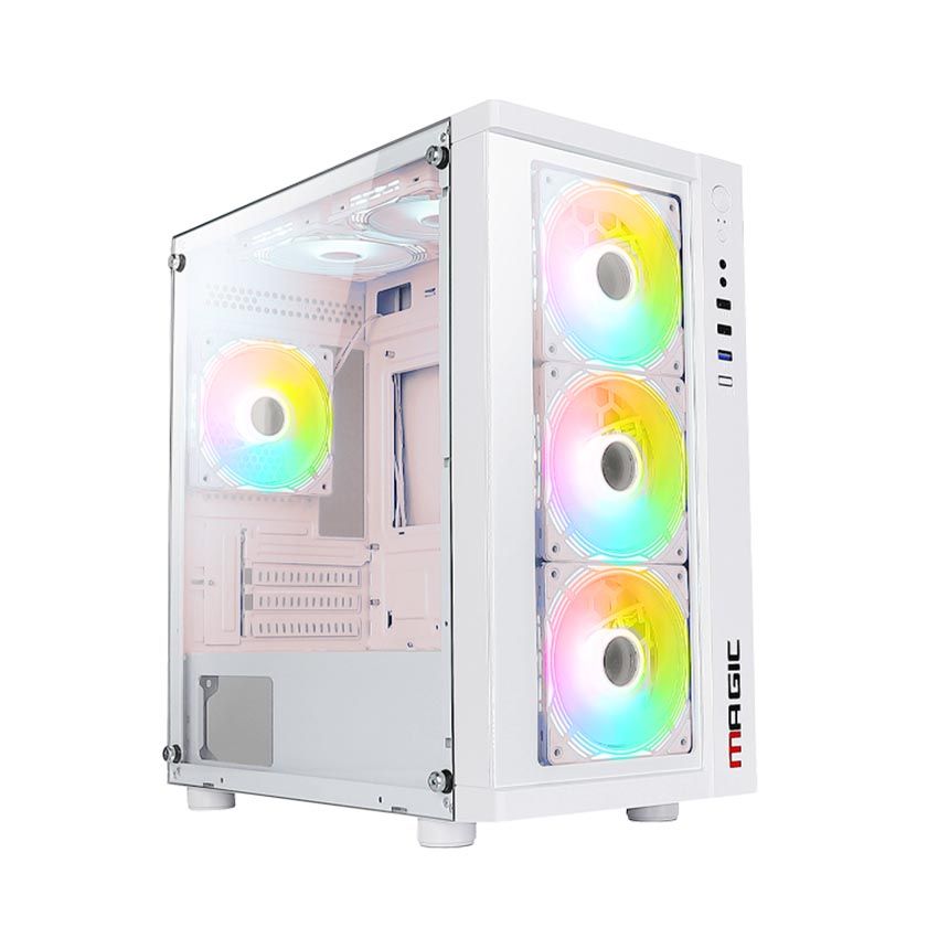 Vỏ Case MAGIC GM-01 | BLACK - WHITE (MATX/Mid Tower/4fan)