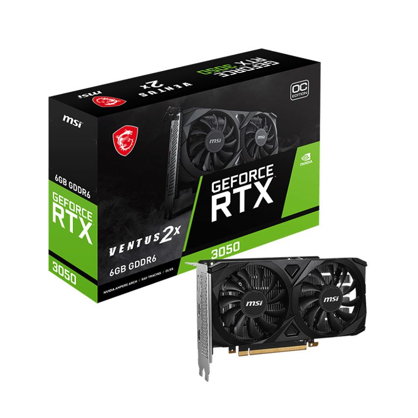  CARD MÀN HÌNH MSI RTX 3050 VENTUS 2X 6G OC 