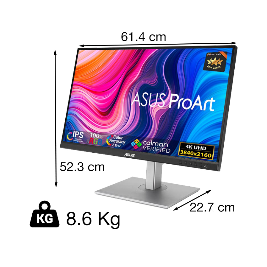 Màn Hình Chuyên Đồ Họa ASUS ProArt PA279CV-J (27 inch-4K-IPS-100% sRGB-100% Rec. 709-Color Accuracy ΔE < 2-Calman Verified)