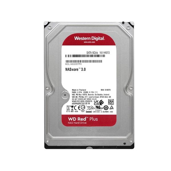  Ổ CỨNG HDD WD 8TB RED PLUS 3.5 INCH, 5640RPM, SATA, 128MB CACHE (WD80EFPX) 