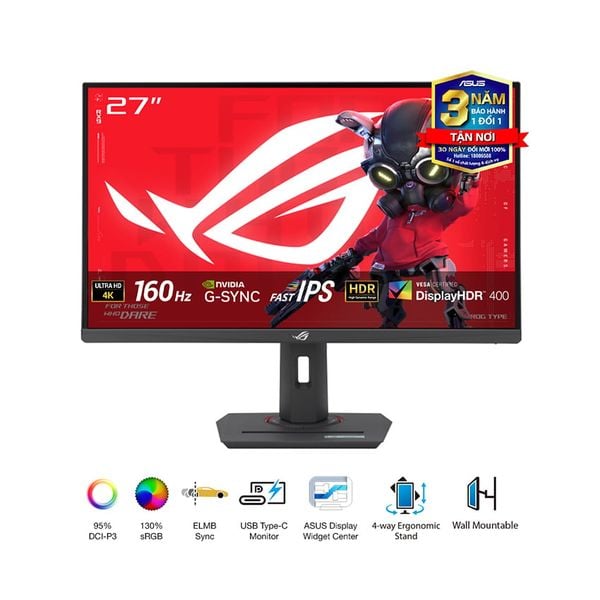  Màn hình ASUS ROG Strix XG27UCS (27 inch/UHD/Fast IPS/160Hz/1ms/USB-C) 