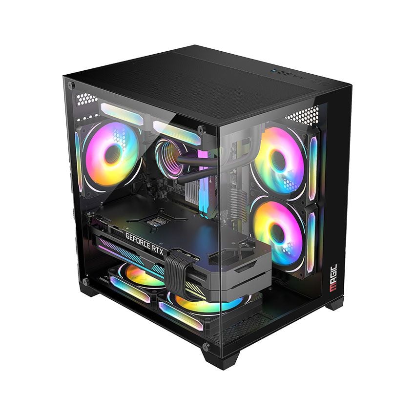 Vỏ Case MAGIC AQUA-M ULTRA (mATX/Mid Tower) | Đen - Trắng