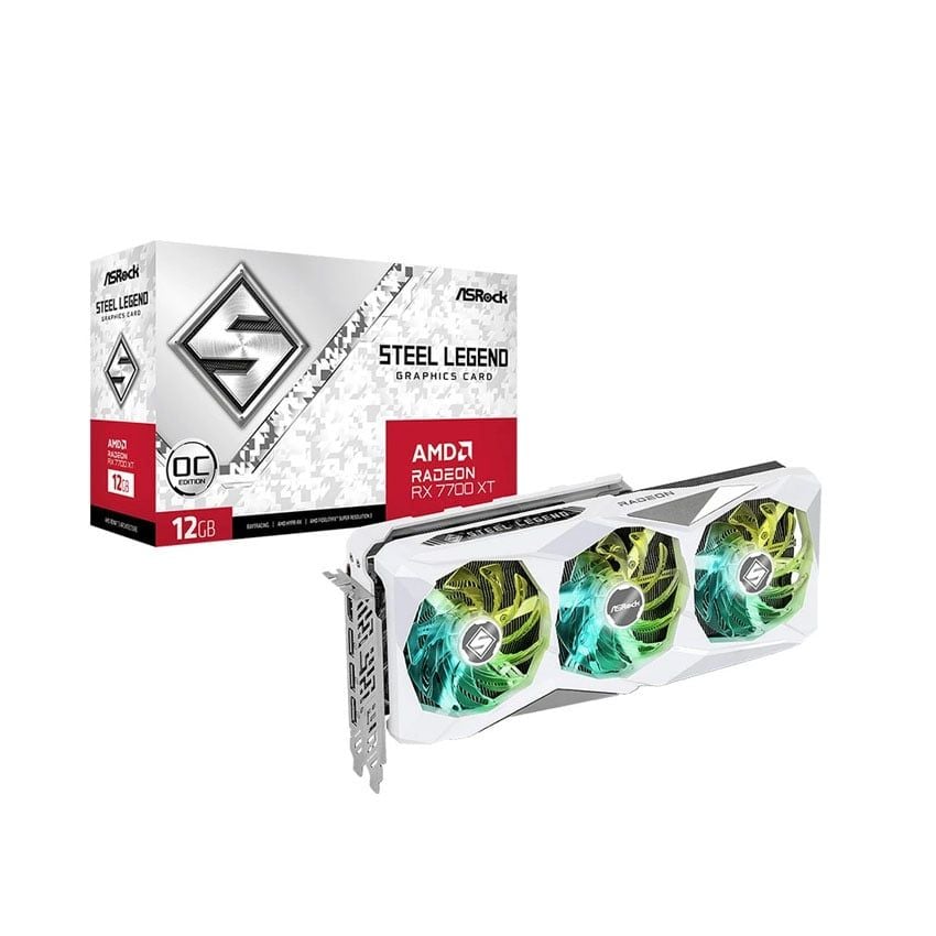  Card màn hình ASROCK RX 7700 XT STEEL LEGEND 12GB OC 