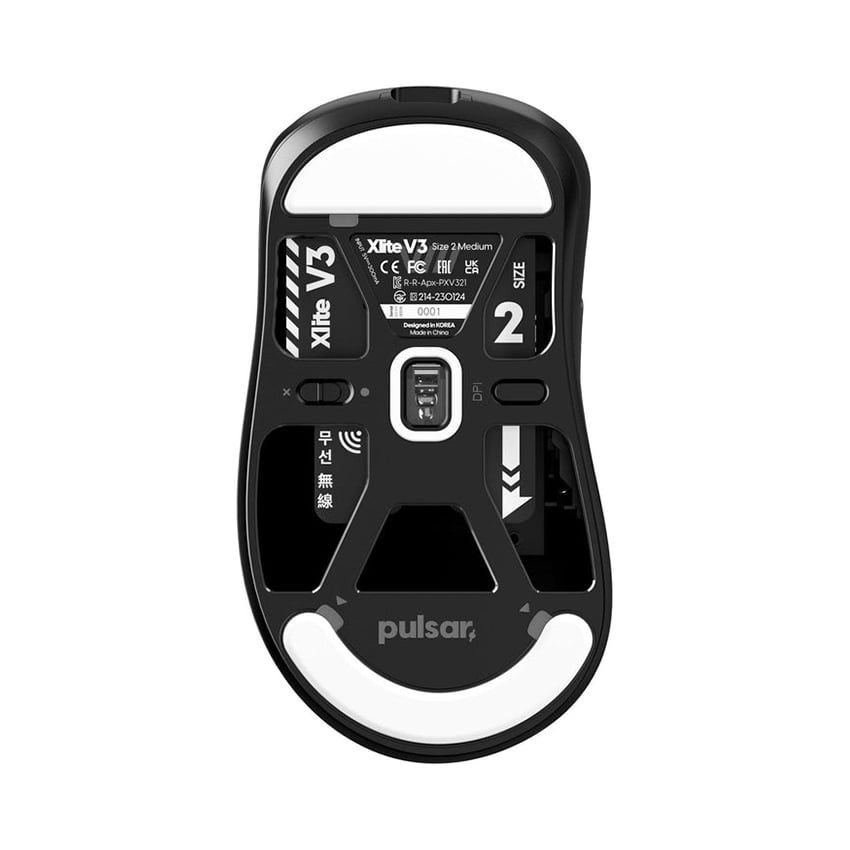 Chuột không dây Pulsar Xlite V3 Wireless Size 2 | Black - White