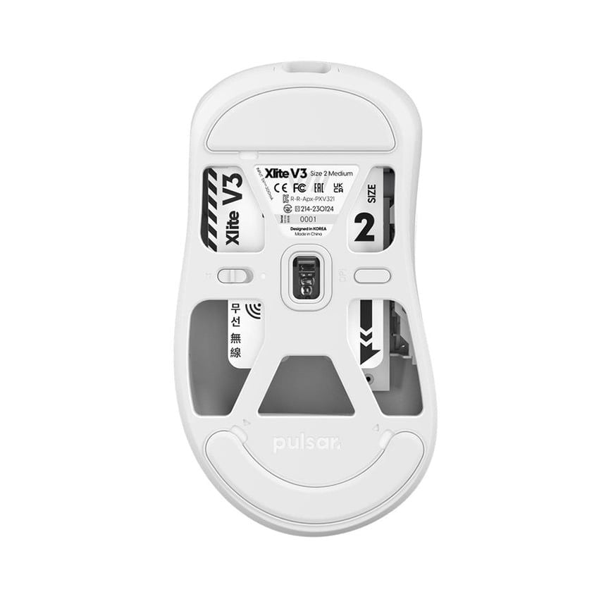 Chuột không dây Pulsar Xlite V3 Wireless Size 2 | Black - White