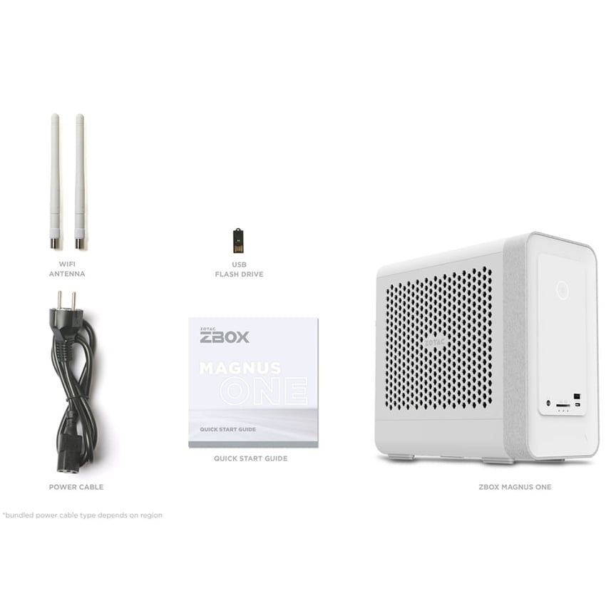 PC Mini ZOTAC MAGNUS ONE WHITE ZBOX-ERP74070SW-BE1 (I7-14700/RTX4070SUPER/WIFI+BT/16GB DDR5 5600/SSD 512GB)