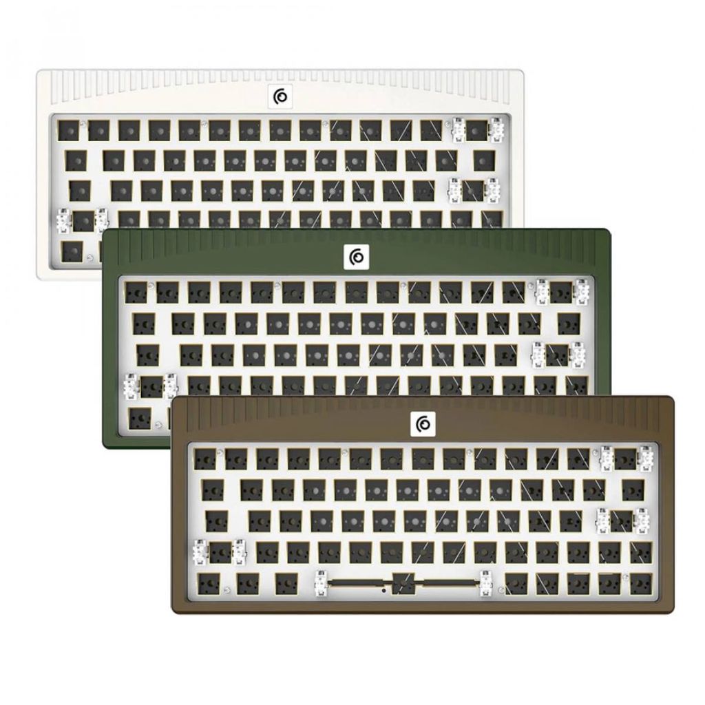 KIT bàn phím cơ Cidoo ABM648 Tri-mode | Brown - White - Green ( vỏ nhôm )