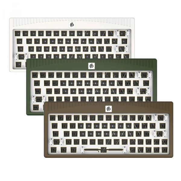  KIT bàn phím cơ Cidoo ABM648 Tri-mode | Brown - White - Green ( vỏ nhôm ) 