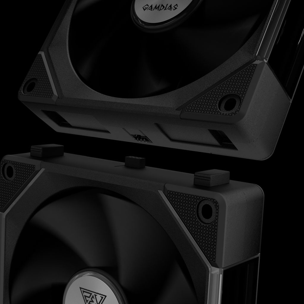 FAN CASE GAMDIAS AEOLUS P2-1203 | Black - White