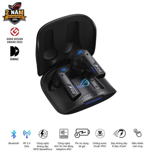  Tai nghe ASUS ROG Cetra True Wireless SpeedNova (Black/ White) 