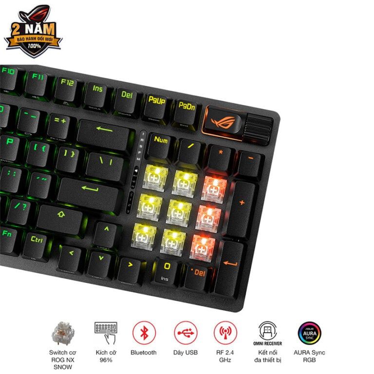 Bàn phím cơ Asus ROG Strix Scope II 96 Wireless