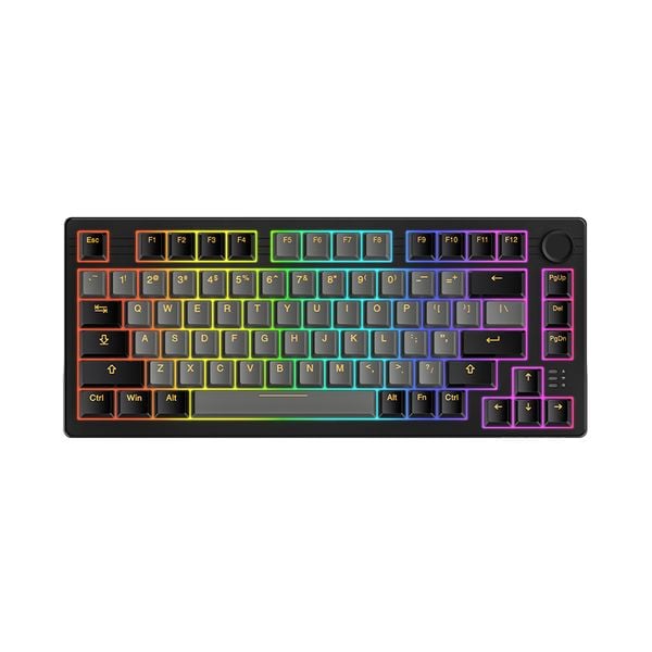 Bàn phím cơ DareU EK75 Pro – Black Golden (Triple Mode, Gasket Mount, Led RGB) 