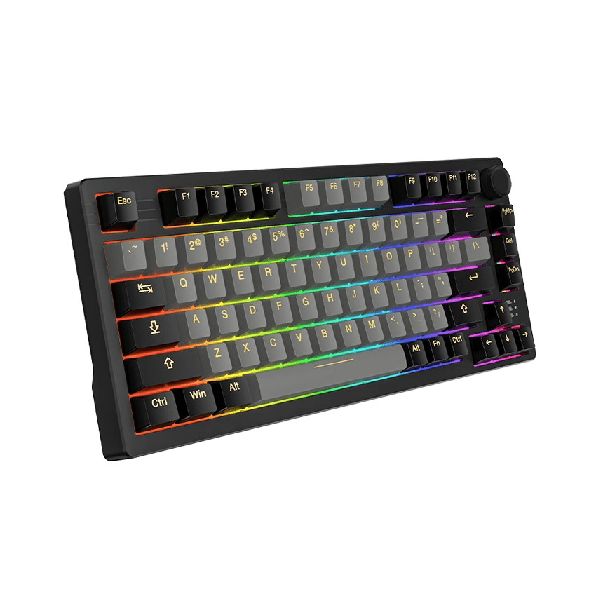 Bàn phím cơ DareU EK75 Pro – Black Golden (Triple Mode, Gasket Mount ...