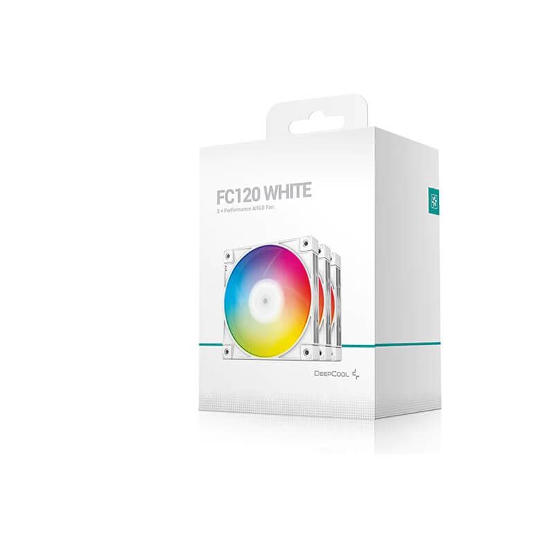 Fan Deepcool FC120 WHITE - 3 IN 1 ARGB 3pcs Pack