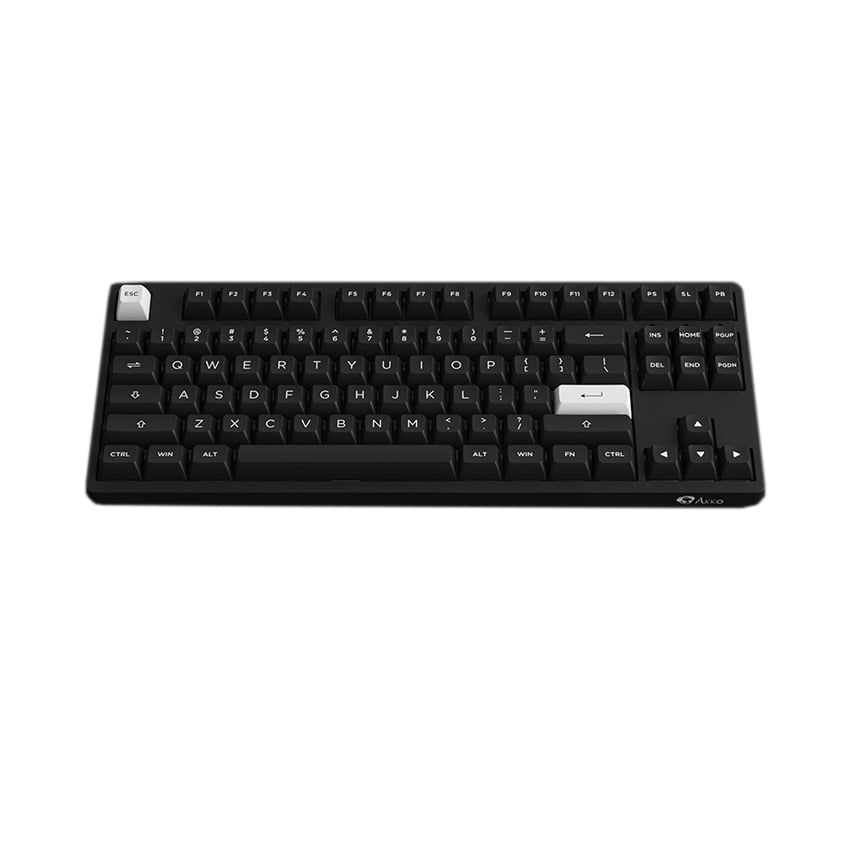 BÀN PHÍM CƠ AKKO 3087 RF WHITE ON BLACK (2.4GHZ - AKKO SWITCH V3 )