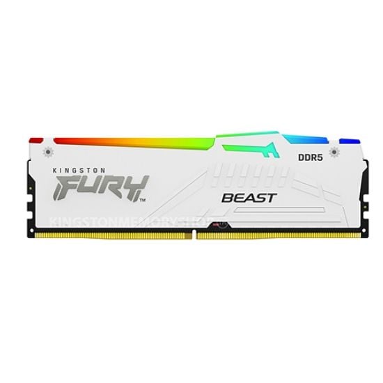 Ram PC Kingston Fury Beast White RGB 16GB 5200MHz DDR5 KF552C40BWA-16
