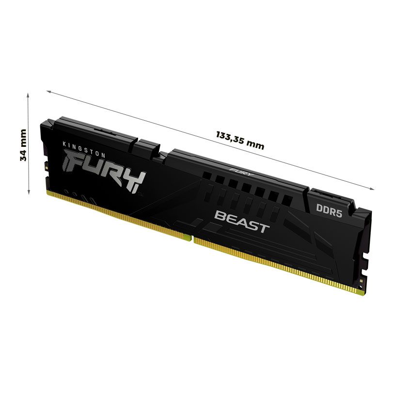 RAM DESKTOP KINGSTON FURY BEAST (KF560C40BBK2-32) 32GB (2X16GB) DDR5 6000MHZ