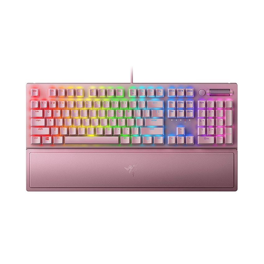 BÀN PHÍM CƠ RAZER BLACKWIDOW V3 QUARTZ GREEN SWITCH (USB/RGB/HỒNG)