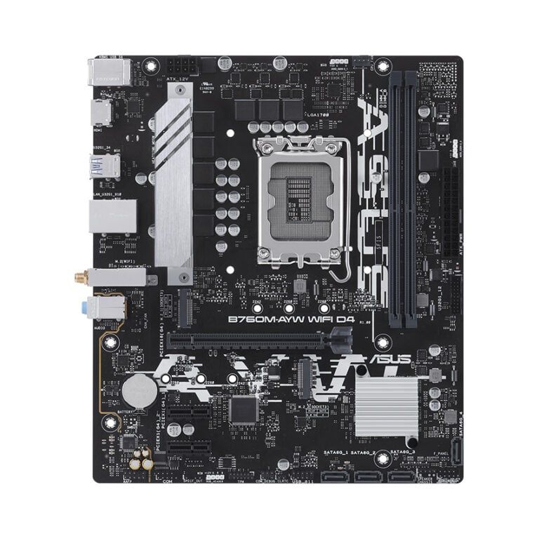 Mainboard ASUS B760M-AYW WIFI D4 (Intel B760, LGA1700, 2 x DDR4 64GB, mATX)