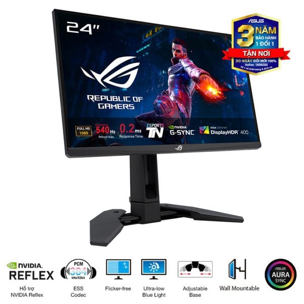  Màn Hình ASUS ROG Swift Pro PG248QP 24.1 inch TN FHD 540Hz 0.2ms 