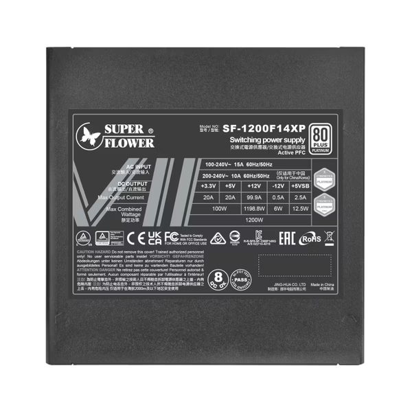 Nguồn Máy Tính Super Flower LEADEX VII Platinum PRO 1200W ATX 3.1 (Black)