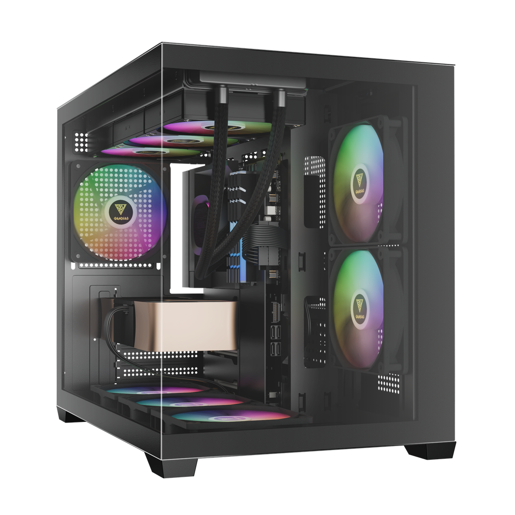 Case Gamdias AURA GC10M ARGB | Black - White