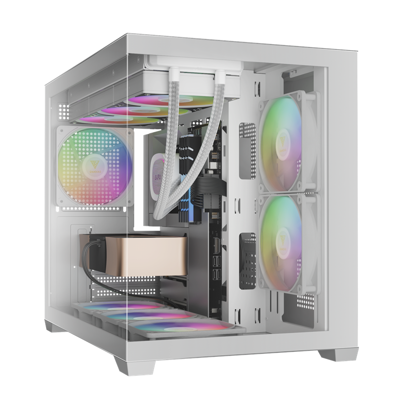 Case Gamdias AURA GC10M ARGB | Black - White